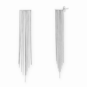 Boucles d'oreilles / puces en acier Inox Argent&eacute;