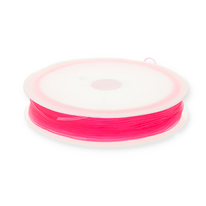 Fil &eacute;lastique 0.8mm Rose n&eacute;on