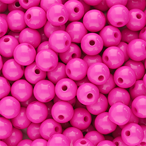 Perles acryliques 8 mm brillant Rose magenta