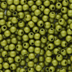 Perles acryliques 4 mm brillant Vert olive