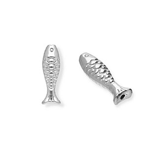 Perles en acier Inox poisson Argent&eacute;