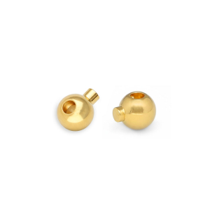 Appr&ecirc;ts en m&eacute;tal DQ Eco-brass&reg; perles &agrave; &eacute;craser rond Dor&eacute; (sans nickel)