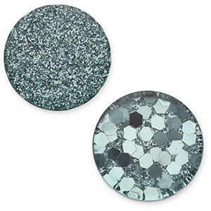 Cabochon plat 20mm Polaris Elements Helios Vert p&eacute;trole