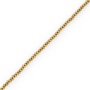 Perles h&eacute;matites rondelles Dor&eacute;