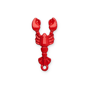 Breloques en m&eacute;tal homard Rouge