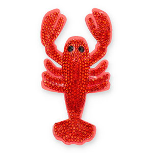 Pendentifs accroche-regard avec strass homard Orange-noir-rouge corail