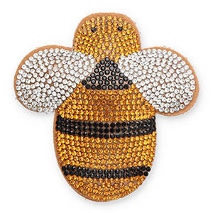 Pendentifs accroche-regard avec strass abeille Orange mandarine-noir-cristal-marron