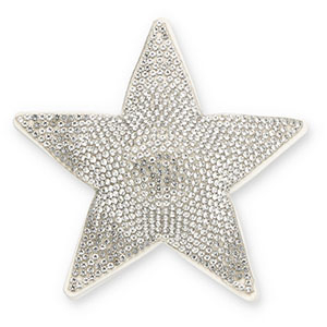 Pendentifs accroche-regard avec strass &eacute;toile Cristal-blanc