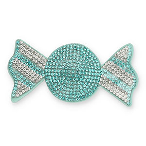 Pendentifs accroche-regard avec strass bonbon Turquoise-cristal