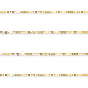 Appr&ecirc;ts en acier Inox cha&icirc;ne maille jaseron maille figaro Dor&eacute;