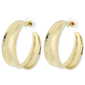 Boucles d'oreilles tendance Dor&eacute;