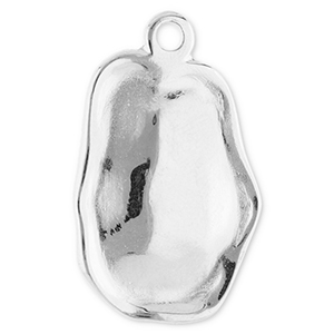 Breloques en acier Inox irr&eacute;gulier Argent&eacute;