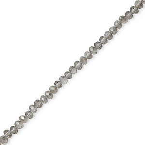 Perles &agrave; facettes 4x3 mm disque Heishi Gris-pearl shine coating