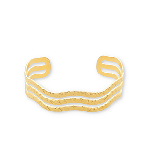 Bracelets en acier Inox jonc Dor&eacute;