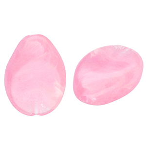 Perles acryliques goutte Rose-marbr&eacute;