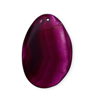 Pierres naturelles pendentifs Agate ovale Violet fonc&eacute;