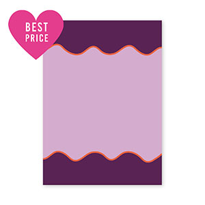 BY31&reg; Cartes &agrave; bijoux vagues Violet-orange-noir