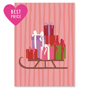 BY31&reg; Cartes &agrave; bijoux luge avec cadeaux Rose-rosso-violet-vert