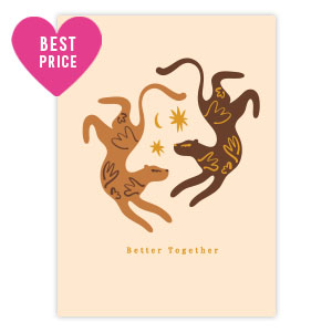 Cartes &agrave; bijoux  "Better Together" Rose clair