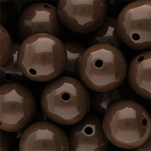 DQ Perles acryliques 20 mm brillant Cappuccino 19-1220 TCX