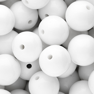 DQ Perles acryliques 18 mm brillant Snow white 11-0602 TCX