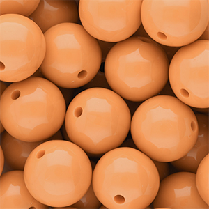 DQ Perles acryliques 16 mm brillant Chamois orange 15-1145 TCX