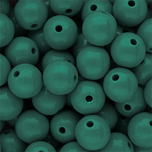 DQ Perles acryliques 12 mm brillant Mediterranea green 19-4517 TCX