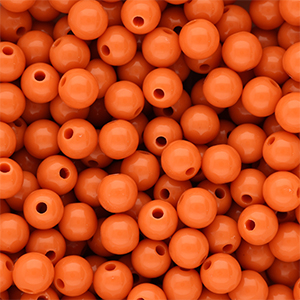 DQ Perles acryliques 10 mm brillant Orange peel 16-1359 TCX