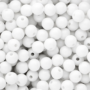 DQ Perles acryliques 8 mm brillant Snow white 11-0602 TCX