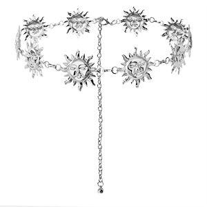 Cha&icirc;nes de taille soleil Argent&eacute;