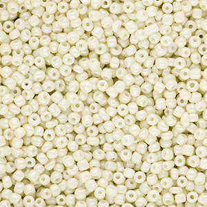 Perles de rocailles 12/0 (2 mm) Blanc cass&eacute;