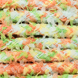 Paracorde tendance 9 mm Vert-orange corail-jaune-blanc