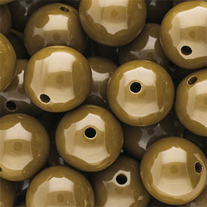 DQ Perles acryliques 16 mm brillant Wood thrush brown 17-1129 TCX