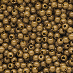DQ Perles acryliques 4 mm brillant Wood thrush brown 17-1129 TCX