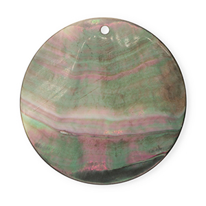 Pendentifs coquillage specials rond Gris fonc&eacute;