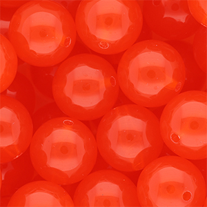 DQ&reg; Perles acryliques 18 mm brillant Rouge vermillon