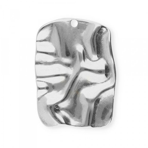 Breloques en acier Inox rectangle Argent&eacute;
