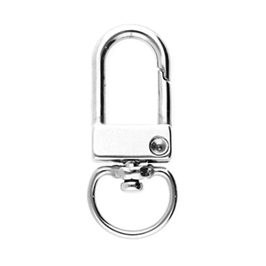 Appr&ecirc;ts en acier inox porte-cl&eacute;s 32 mm Argent&eacute;