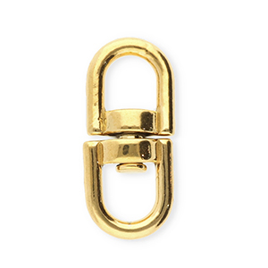 Appr&ecirc;ts en acier inox porte-cl&eacute;s ovale Dor&eacute;