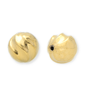 Perles en acier Inox 16 mm Dor&eacute;