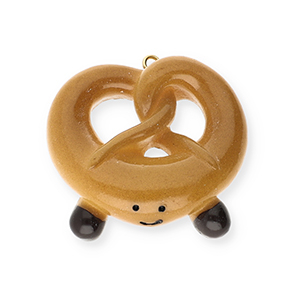 Pendentifs accroche-regard bretzel Marron-marron fonc&eacute;
