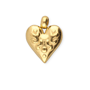 BY31&reg; Breloques en acier Inox coeur Dor&eacute;