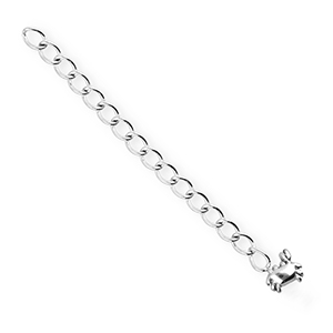 BY31&reg; Appr&ecirc;ts en acier inox cha&icirc;nette d'extension m&eacute;daillon crabe Argent&eacute;