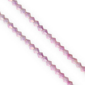 Perles &agrave; facettes bicone 4&nbsp;mm Lilas-AB coating