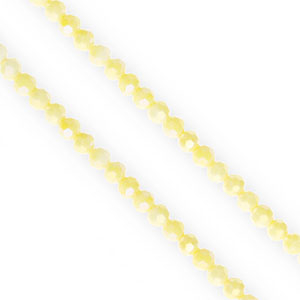 Perles &agrave; facettes rondes 4&nbsp;mm Jaune-AB coating