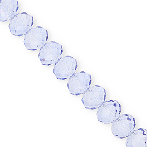 Perles &agrave; facettes 12x9&nbsp;mm disque Heishi Bleu