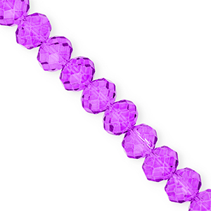 Perles &agrave; facettes 12x9&nbsp;mm disque Heishi Violet raisin