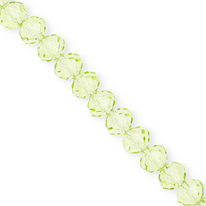 Perles &agrave; facettes 8x6&nbsp;mm disque Heishi Vert clair