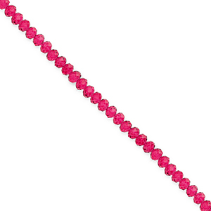 Perles &agrave; facettes 3x2&nbsp;mm disque Heishi Rose cerise&nbsp;