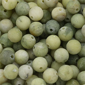 Pierres naturelles Serpentine 6mm mat Vert olive